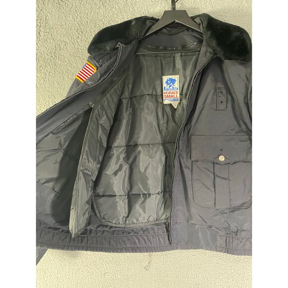Vintage Horace Small Navy Uniform Jacket Men’s 42R USA Made Lined Workwear Coat - Picture 9 of 14